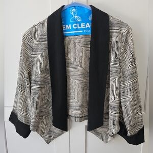 Abstract Geometric Cropped Jacket, Sz S